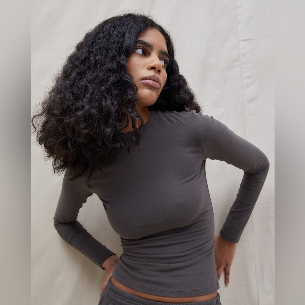 Adanola Long Sleeve Top - Women’s Size S - Forest Brown